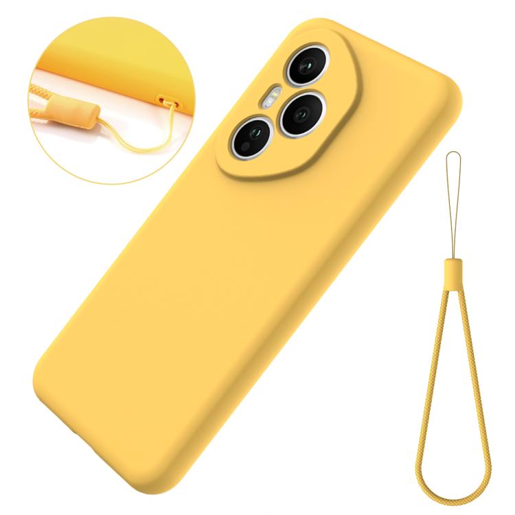 For Honor 400 Pro Global 160.8mm Solid Color Liquid Silicone Dropproof Full Coverage Phone Case(Yellow) - free shipping - PMC TechLife - Order now!