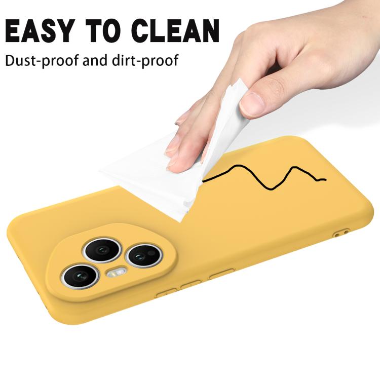 For Honor 400 Pro Global 160.8mm Solid Color Liquid Silicone Dropproof Full Coverage Phone Case(Yellow) - free shipping - PMC TechLife - Order now!