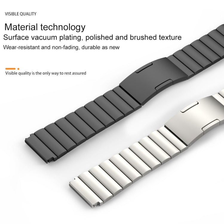 22mm Bamboo Joint Titanium Metal Watch Band(Black) - free shipping - PMC TechLife - Order now!