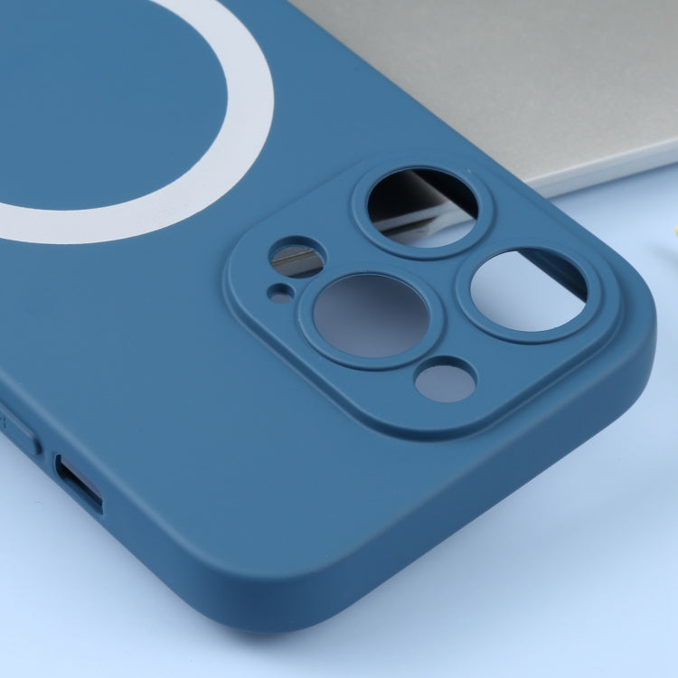 For iPhone 15 Pro Max Liquid Silicone Magsafe Phone Case(Blue) - iPhone 15 Pro Max Cases by PMC TechLife | Online Shopping South Africa | PMC TechLife