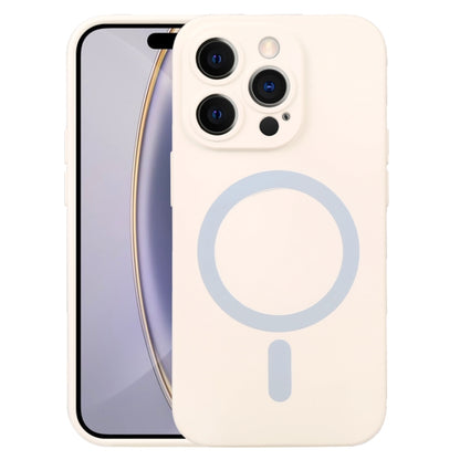 For iPhone 16 Pro Max Liquid Silicone Magsafe Phone Case(White) - iPhone 16 Pro Max Cases by PMC Jewellery | Online Shopping South Africa | PMC Jewellery | Buy Now Pay Later Mobicred