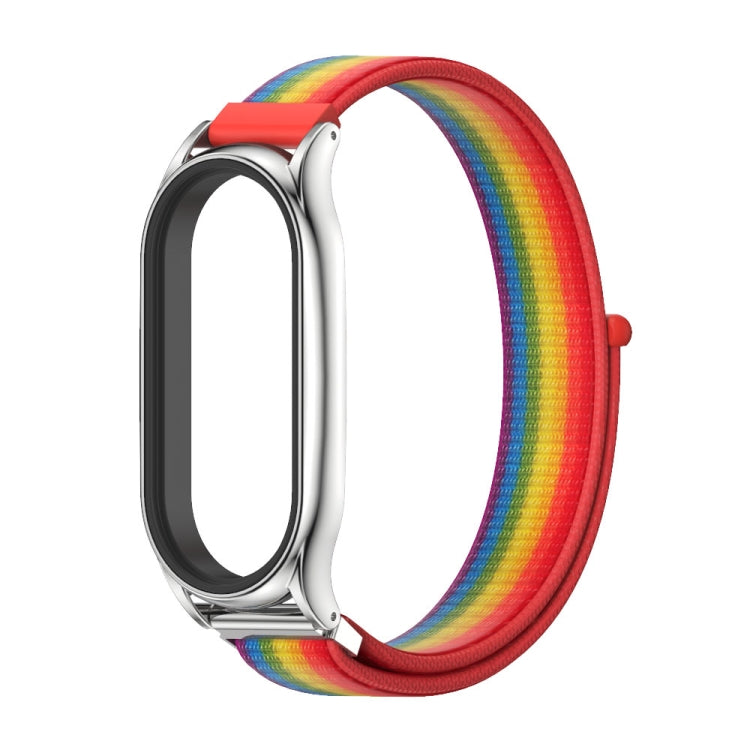 For Xiaomi Mi Band 8 Mijobs Plus Case Breathable Nylon Loop Watch Band(Rainbow Silver) - free shipping - PMc TechLife - Order now!
