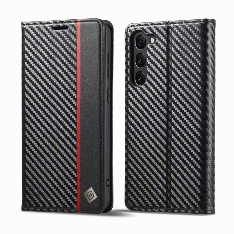 For Samsung Galaxy S24 5G LC.IMEEKE Carbon Fiber Leather Phone Case(Vertical Black) - Galaxy S24 5G Cases by LC.IMEEKE | Online Shopping South Africa | PMC Jewellery | Buy Now Pay Later Mobicred