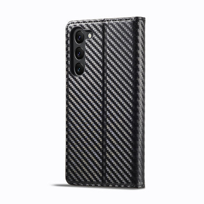 For Samsung Galaxy S24 5G LC.IMEEKE Carbon Fiber Leather Phone Case(Vertical Black) - Galaxy S24 5G Cases by LC.IMEEKE | Online Shopping South Africa | PMC Jewellery | Buy Now Pay Later Mobicred