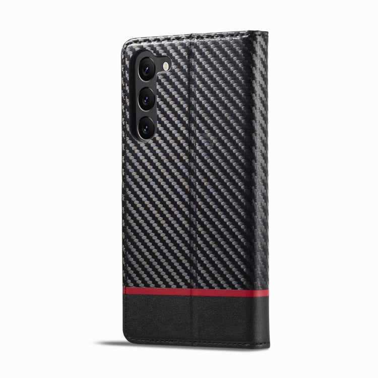 For Samsung Galaxy S24 5G LC.IMEEKE Carbon Fiber Leather Phone Case(Horizontal Black) - Galaxy S24 5G Cases by LC.IMEEKE | Online Shopping South Africa | PMC Jewellery | Buy Now Pay Later Mobicred