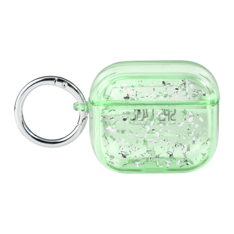 For AirPods Pro 2 Silver Foil Epoxy Bluetooth Earphone Protective Case(Green) - free shipping - PMC Jewellery - Order now!