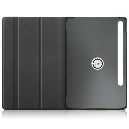 For Samsung Galaxy Tab S9+ 360 Rotation Stand Smart Leather Tablet Case(Grey) - Galaxy Tab S9+ Cases by PMC Jewellery | Online Shopping South Africa | PMC Jewellery | Buy Now Pay Later Mobicred