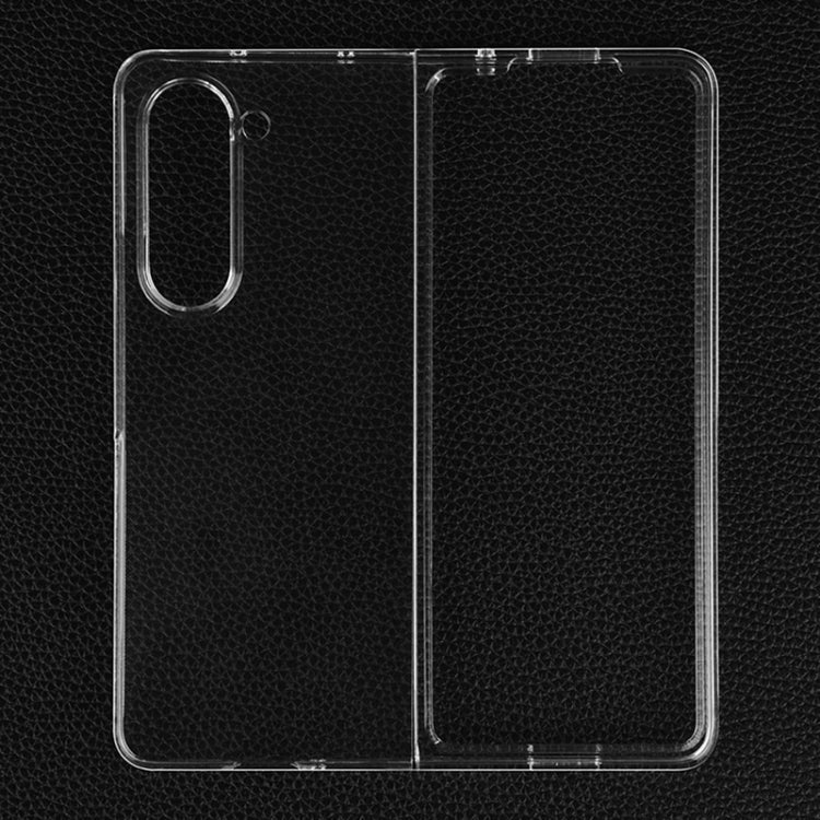 For Samsung Galaxy Z Fold5 Transparent PC Flip Phone Case - Galaxy Z Fold5 Cases by PMC Jewellery | Online Shopping South Africa | PMC Jewellery