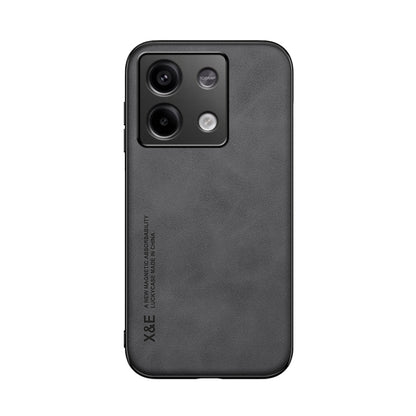 For Xiaomi Redmi Note 13 5G Skin Feel Magnetic Leather Back Phone Case(Dark Grey) - Note 13 Cases by PMC Jewellery | Online Shopping South Africa | PMC Jewellery