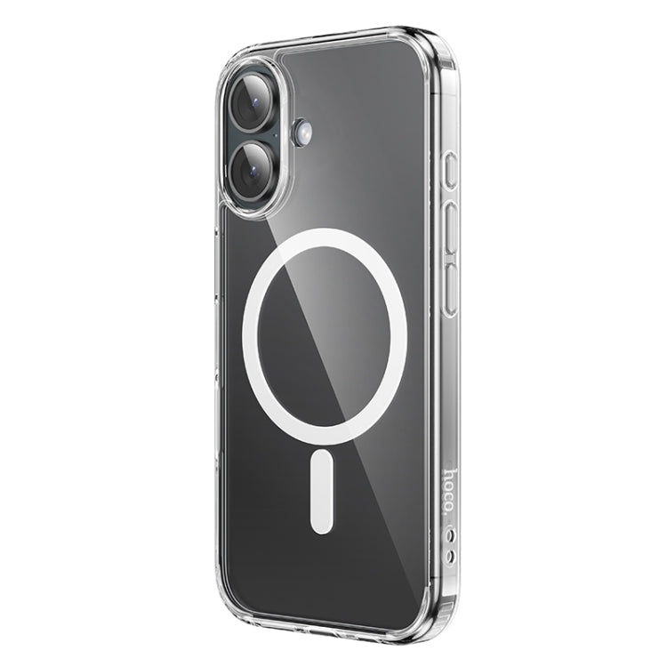 For iPhone 16 hoco MagSafe Magnetic Series Airbag Shockproof Phone Case(Transparent) - iPhone 16 Cases by hoco | Online Shopping South Africa | PMC Jewellery | Buy Now Pay Later Mobicred