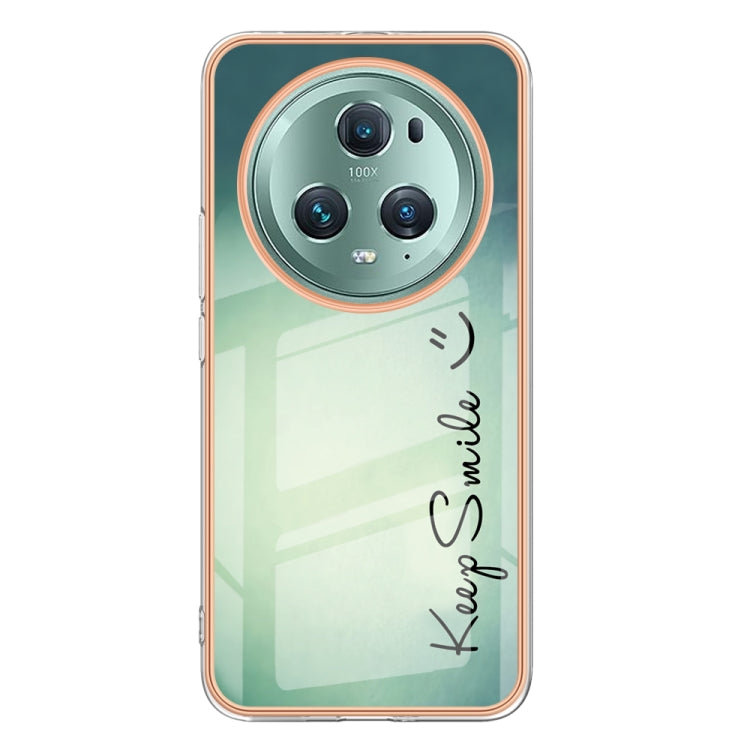 For Honor Magic 5 Pro Electroplating Marble Dual-side IMD Phone Case(Smile) - Honor Cases by PMC TechLife | Online Shopping South Africa | PMC TechLife | Buy Now Pay Later Mobicred