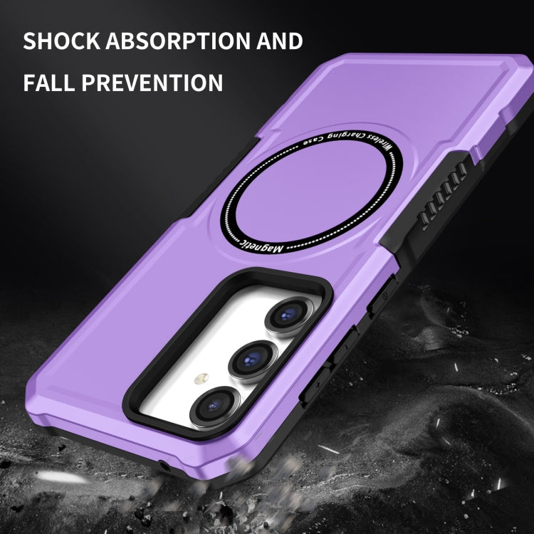 For Samsung Galaxy S23 FE MagSafe Shockproof Armor Phone Case(Purple) - Galaxy S23 5G Cases by PMC Jewellery | Online Shopping South Africa | PMC Jewellery