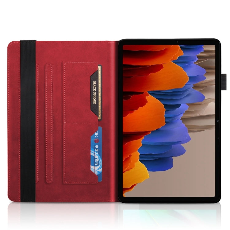 For Samsung Galaxy Tab S9+ Life Tree Series Horizontal Flip Leather Tablet Case(Red) - Galaxy Tab S9+ Cases by PMC Jewellery | Online Shopping South Africa | PMC Jewellery | Buy Now Pay Later Mobicred