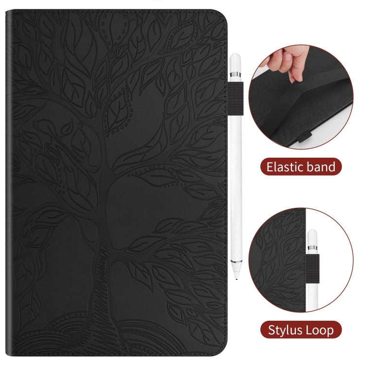 For Samsung Galaxy Tab S9 Ultra Life Tree Series Horizontal Flip Leather Tablet Case(Black) - Galaxy Tab S9 Ultra Cases by PMC Jewellery | Online Shopping South Africa | PMC Jewellery | Buy Now Pay Later Mobicred