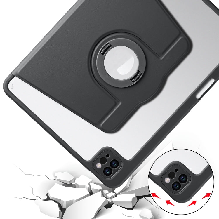 For iPad Pro 13 2024 Acrylic 360 Rotation Detachable Leather Tablet Case(Black) - iPad Pro 13 2024 Cases by PMC TechLife | Online Shopping South Africa | PMC TechLife | Buy Now Pay Later Mobicred