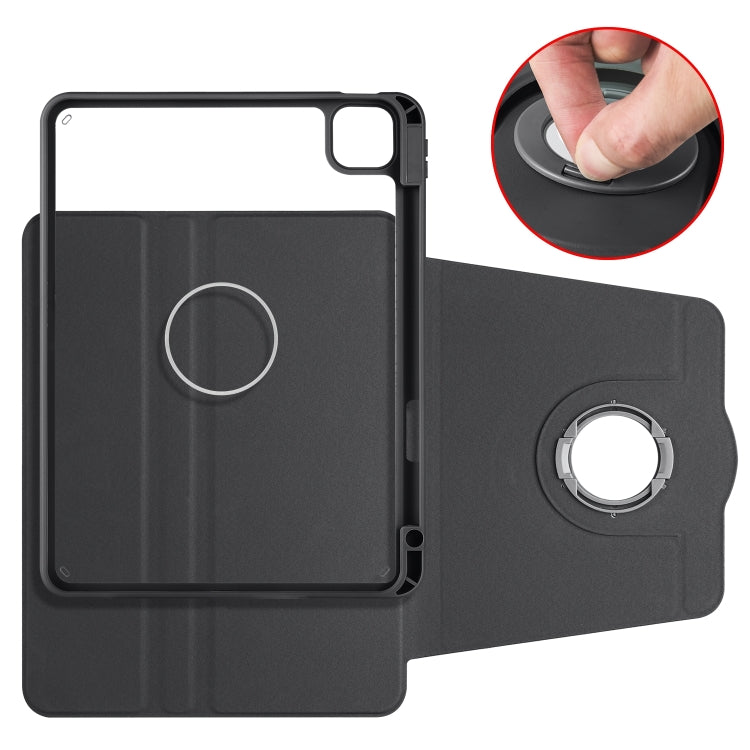 For iPad Pro 13 2024 Acrylic 360 Rotation Detachable Leather Tablet Case(Black) - iPad Pro 13 2024 Cases by PMC TechLife | Online Shopping South Africa | PMC TechLife | Buy Now Pay Later Mobicred