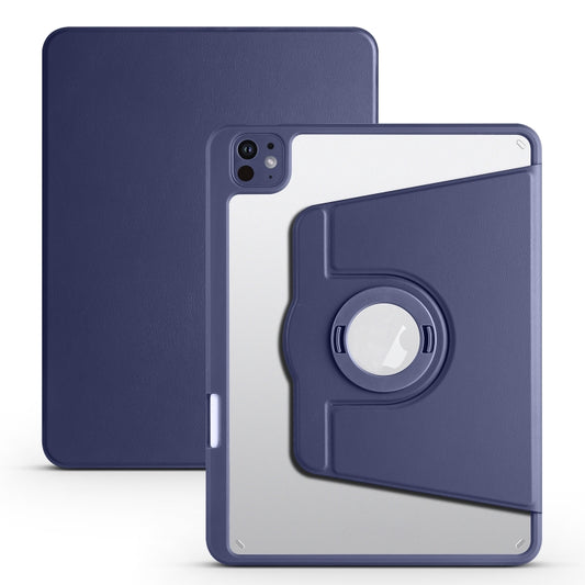 For iPad Pro 13 2024 Acrylic 360 Rotation Detachable Leather Tablet Case(Dark Blue) - iPad Pro 13 2024 Cases by PMC Jewellery | Online Shopping South Africa | PMC Jewellery | Buy Now Pay Later Mobicred