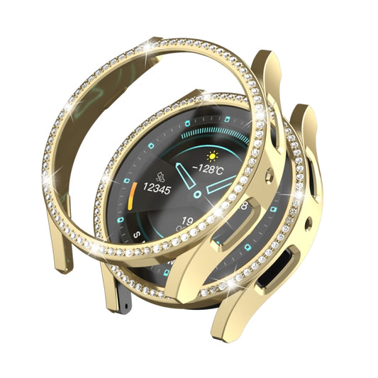 For Samsung Galaxy Watch 6 40mm Diamond Hollow PC Watch Protective Case(Gold) - Watch Cases by PMC Jewellery | Online Shopping South Africa | PMC Jewellery