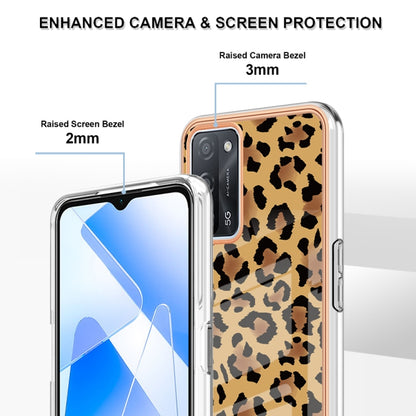 For OPPO A55 5G / A53s 5G / A54 4G Electroplating Marble Dual-side IMD Phone Case(Leopard Print) - OPPO Cases by PMC Jewellery | Online Shopping South Africa | PMC Jewellery | Buy Now Pay Later Mobicred