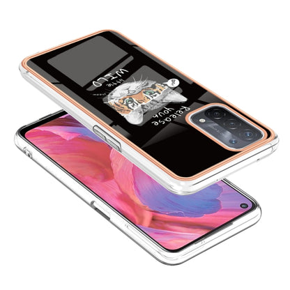 For OPPO A74 / A93 5G / A54 5G / A93s 5G Electroplating Marble Dual-side IMD Phone Case(Natural Growth) - OPPO Cases by PMC Jewellery | Online Shopping South Africa | PMC Jewellery | Buy Now Pay Later Mobicred