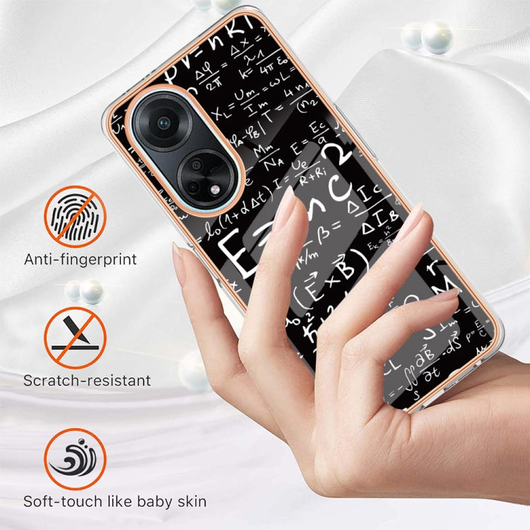 For OPPO A98 Electroplating Marble Dual-side IMD Phone Case(Equation) - OPPO Cases by PMC TechLife | Online Shopping South Africa | PMC TechLife | Buy Now Pay Later Mobicred