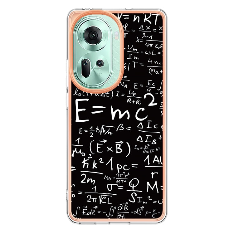 For OPPO Reno11 5G Global Electroplating Marble Dual-side IMD Phone Case(Equation) - Reno11 Cases by PMC Jewellery | Online Shopping South Africa | PMC Jewellery | Buy Now Pay Later Mobicred