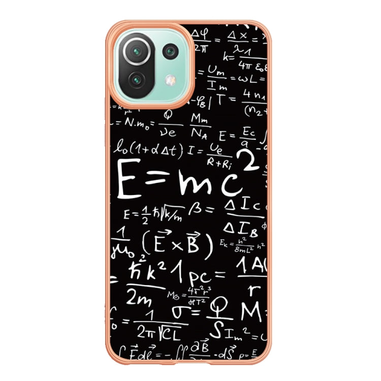 For Xiaomi 11 Lite Electroplating Marble Dual-side IMD Phone Case(Equation) - Xiaomi Cases by PMC Jewellery | Online Shopping South Africa | PMC Jewellery | Buy Now Pay Later Mobicred