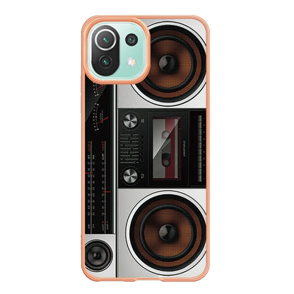 For Xiaomi 11 Lite Electroplating Marble Dual-side IMD Phone Case(Retro Radio) - Xiaomi Cases by PMC Jewellery | Online Shopping South Africa | PMC Jewellery | Buy Now Pay Later Mobicred