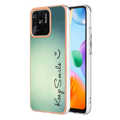 For Xiaomi Redmi 10C Electroplating Marble Dual-side IMD Phone Case(Smile) - Xiaomi Cases by PMC Jewellery | Online Shopping South Africa | PMC Jewellery | Buy Now Pay Later Mobicred