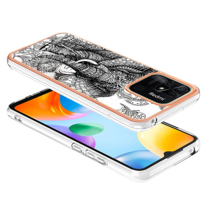 For Xiaomi Redmi 10C Electroplating Marble Dual-side IMD Phone Case(Totem Elephant) - Xiaomi Cases by PMC Jewellery | Online Shopping South Africa | PMC Jewellery | Buy Now Pay Later Mobicred