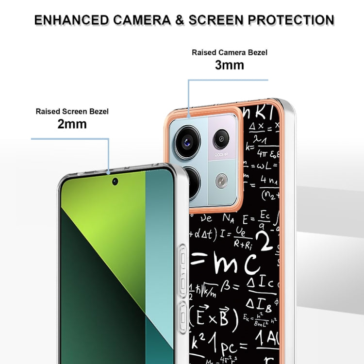 For Xiaomi Redmi Note 13 Pro 5G Global Electroplating Marble Dual-side IMD Phone Case(Equation) - Note 13 Pro Cases by PMC Jewellery | Online Shopping South Africa | PMC Jewellery | Buy Now Pay Later Mobicred