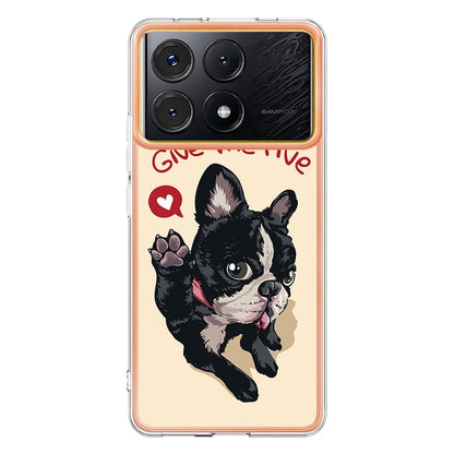 For Xiaomi Poco X6 Pro / Redmi K70E Electroplating Marble Dual-side IMD Phone Case(Lucky Dog) - K70E Cases by PMC Jewellery | Online Shopping South Africa | PMC Jewellery | Buy Now Pay Later Mobicred