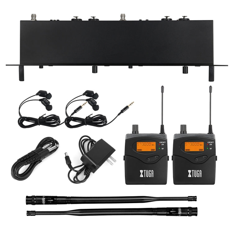 XTUGA RW2080 UHF Wireless Stage Singer In-Ear Monitor System 5 BodyPacks(US Plug) - Microphone by XTUGA | Online Shopping South Africa | PMC Jewellery | Buy Now Pay Later Mobicred