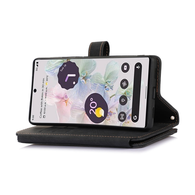 For Google Pixel 6a Dream 9-Card Wallet Zipper Bag Leather Phone Case(Black) - Google Cases by PMC TechLife | Online Shopping South Africa | PMC TechLife | Buy Now Pay Later Mobicred