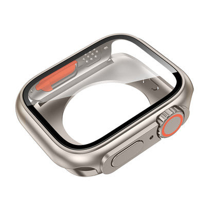 For Apple Watch Series 6 / 5 / 4 / SE 44mm Change to Ultra 49mm All-Inclusive Film Hybrid PC Watch Case(Silver) - Watch Cases by PMC Jewellery | Online Shopping South Africa | PMC Jewellery | Buy Now Pay Later Mobicred