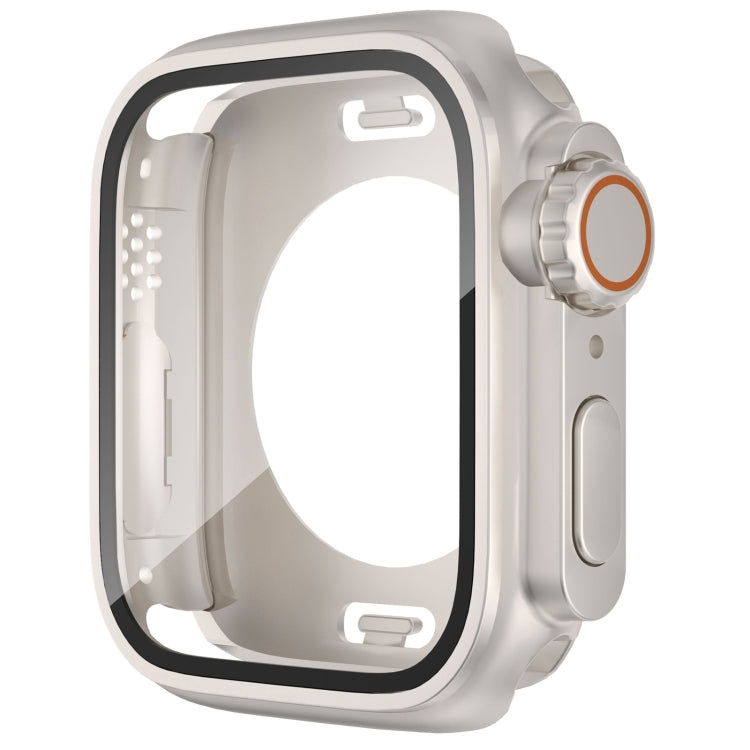 For Apple Watch Series 6 / 5 / 4 / SE 40mm Change to Ultra 49mm Waterproof All-Inclusive Film Hybrid PC Watch Case(Starlight Silver) - Watch Cases by PMC Jewellery | Online Shopping South Africa | PMC Jewellery | Buy Now Pay Later Mobicred