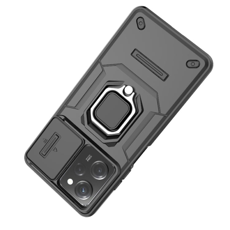 For Xiaomi Redmi Note 12 Pro 5G Global Sliding Camshield TPU + PC Shockproof Phone Case with Holder(Blue) - free shipping - PMC TechLife - Order now!