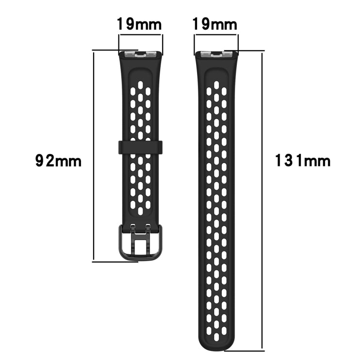 For Huawei Band 10 / 9 / 8 Solid Color Breathable Silicone Watch Band(Black) - Watch Bands by PMC TechLife | Online Shopping South Africa | PMC TechLife | Buy Now Pay Later Mobicred