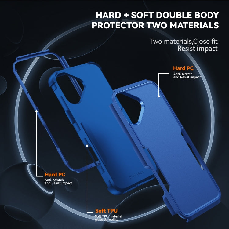 For iPhone 16 Plus Commuter Shockproof TPU + PC Phone Case(Royal Blue) - iPhone 16 Plus Cases by PMC TechLife | Online Shopping South Africa | PMC TechLife | Buy Now Pay Later Mobicred