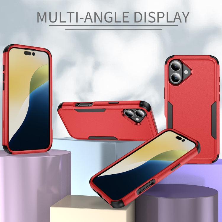 For iPhone 16 Commuter Shockproof TPU + PC Phone Case(Red+Black) - iPhone 16 Cases by PMC TechLife | Online Shopping South Africa | PMC TechLife | Buy Now Pay Later Mobicred