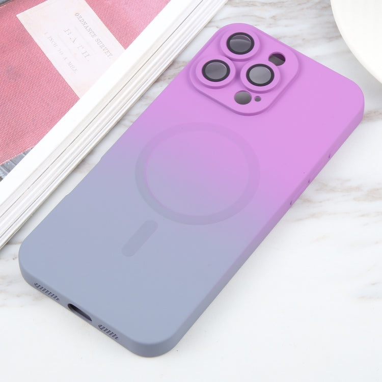 For iPhone 16 Pro Max Liquid TPU Silicone Gradient MagSafe Phone Case(Purple) - iPhone 16 Pro Cases by PMC Jewellery | Online Shopping South Africa | PMC Jewellery | Buy Now Pay Later Mobicred