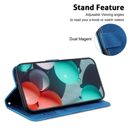 For Xiaomi Redmi Note 13 Pro 5G 7-shaped Embossed Leather Phone Case(Blue) - Note 13 Pro Cases by PMC Jewellery | Online Shopping South Africa | PMC Jewellery | Buy Now Pay Later Mobicred