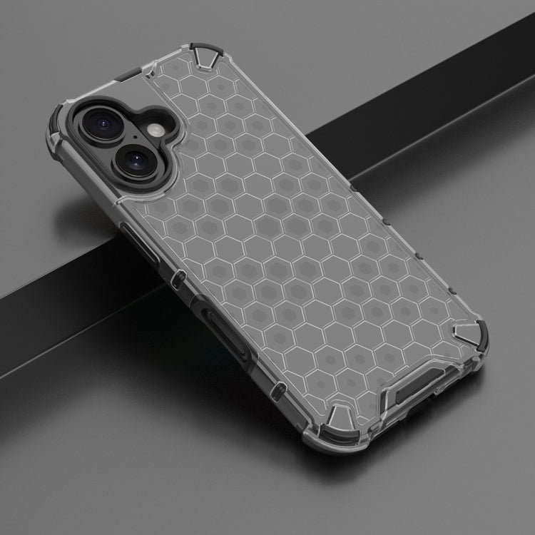 For iPhone 16 Plus Honeycomb Shockproof Phone Case(Black) - iPhone 16 Plus Cases by PMC TechLife | Online Shopping South Africa | PMC TechLife | Buy Now Pay Later Mobicred