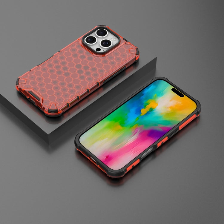 For iPhone 16 Pro Max Honeycomb Shockproof Phone Case(Red) - iPhone 16 Pro Max Cases by PMC TechLife | Online Shopping South Africa | PMC TechLife | Buy Now Pay Later Mobicred