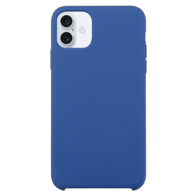 For iPhone 16 Solid Silicone Phone Case(Blue) - iPhone 16 Cases by PMC Jewellery | Online Shopping South Africa | PMC Jewellery | Buy Now Pay Later Mobicred