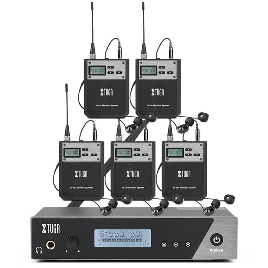 XTUGA  IEM1100 Professional Wireless In Ear Monitor System 5 BodyPacks(US Plug) - Microphone by XTUGA | Online Shopping South Africa | PMC Jewellery | Buy Now Pay Later Mobicred