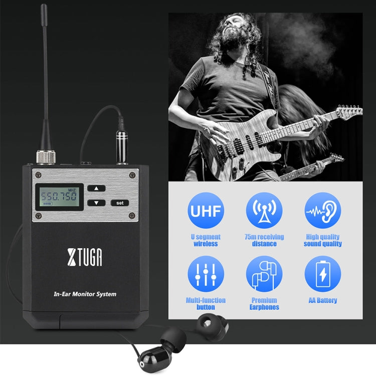 XTUGA  IEM1100 Professional Wireless In Ear Monitor System 4 BodyPacks(UK Plug) - Microphone by XTUGA | Online Shopping South Africa | PMC Jewellery | Buy Now Pay Later Mobicred