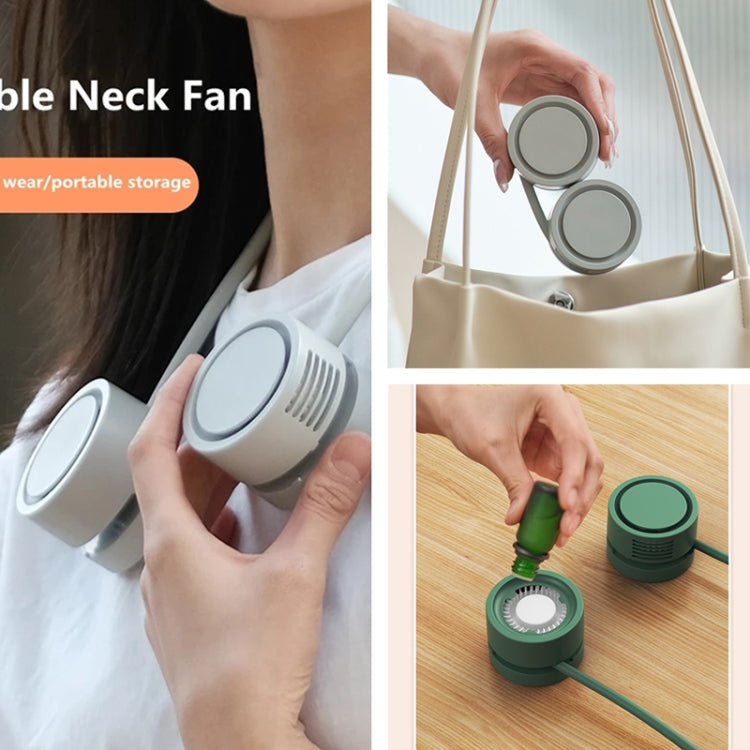 DQ209 Portable Hanging Neck Mute Aroma Diffuser Small Fan(Green) - Electric Fans by PMC Jewellery | Online Shopping South Africa | PMC Jewellery | Buy Now Pay Later Mobicred