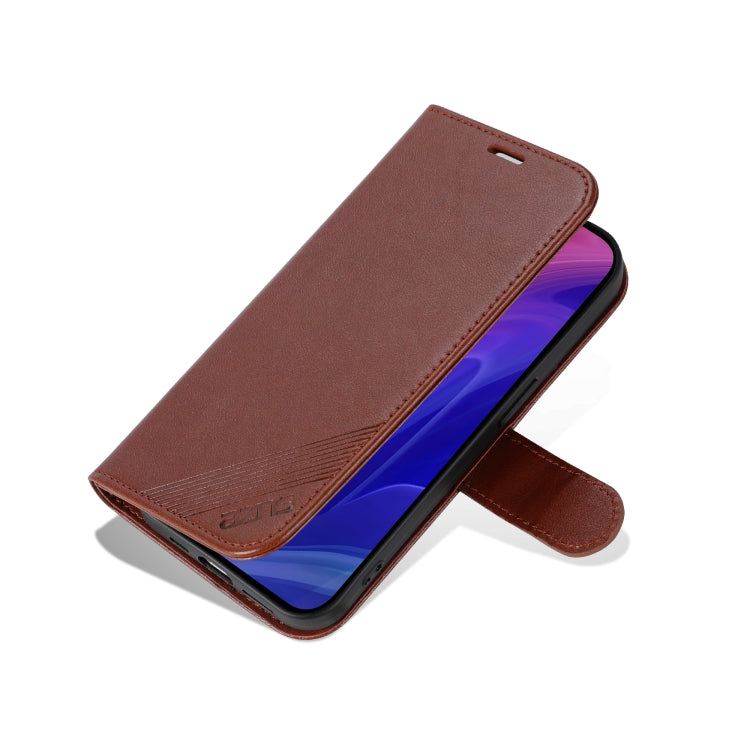 For iPhone 16 Pro AZNS Sheepskin Texture Flip Leather Phone Case(Brown) - iPhone 16 Pro Cases by AZNS | Online Shopping South Africa | PMC Jewellery | Buy Now Pay Later Mobicred