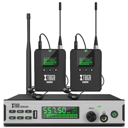 XTUGA SEM100 Professional Wireless In Ear Monitor System 2 BodyPacks(AU Plug) - Microphone by XTUGA | Online Shopping South Africa | PMC Jewellery | Buy Now Pay Later Mobicred